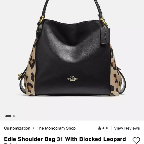 Coach Black and Tan Shoulder Bag with Gold Hardware - Picture 1 of 4